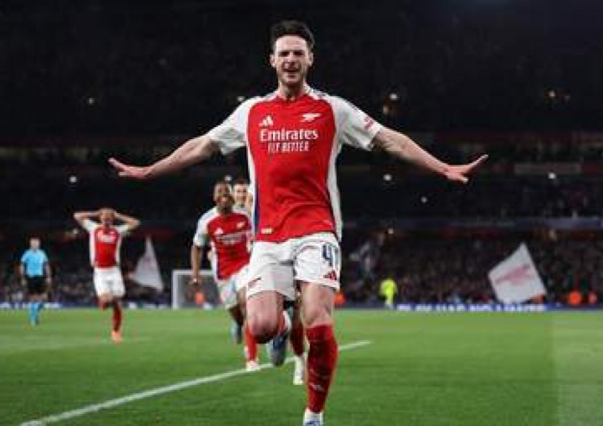 Declan Rice Channels Messi Magic: Two Free-Kick Stunners Crush Real Madrid in Champions League Masterclass-0